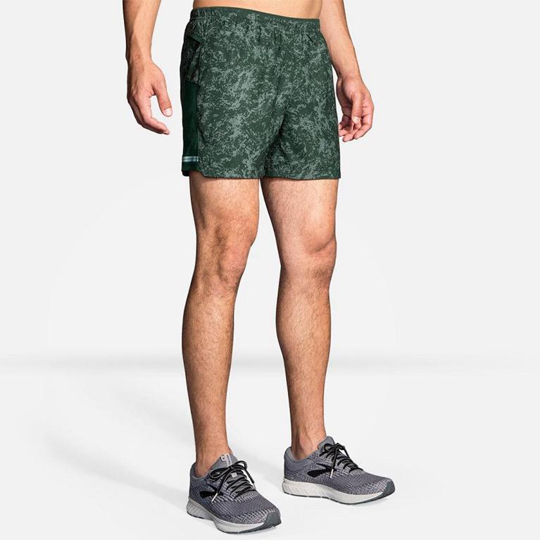 Brooks Sherpa 5 Men's Running Shorts - Green (86279-YLOW)